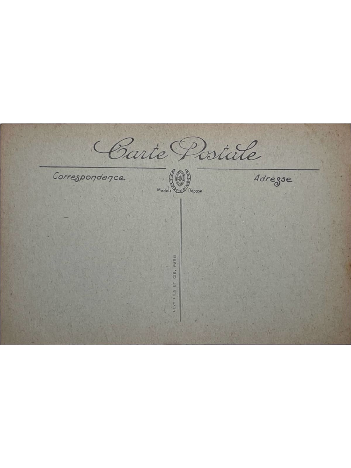 Verso de la carte postale