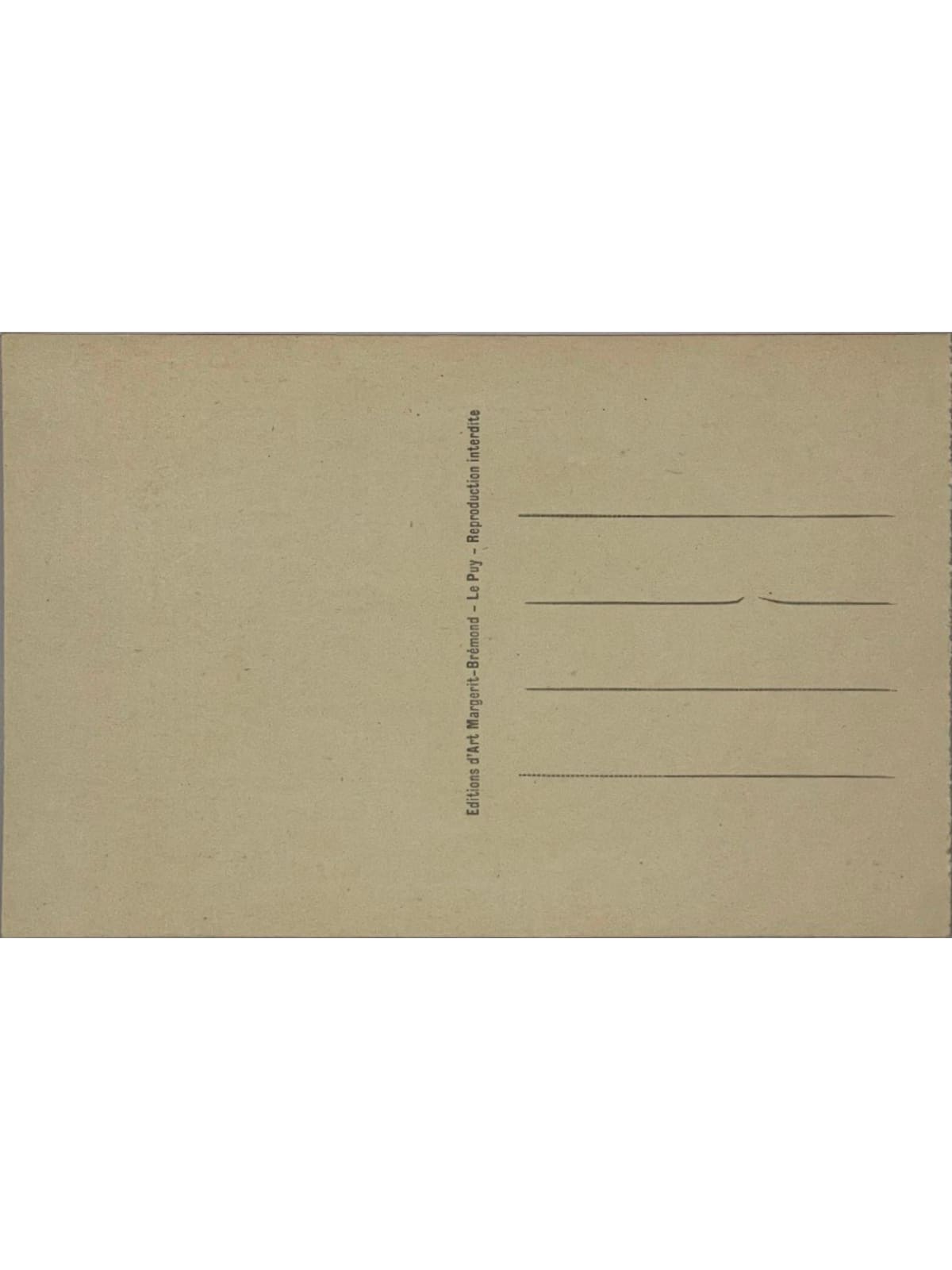 Verso de la carte postale