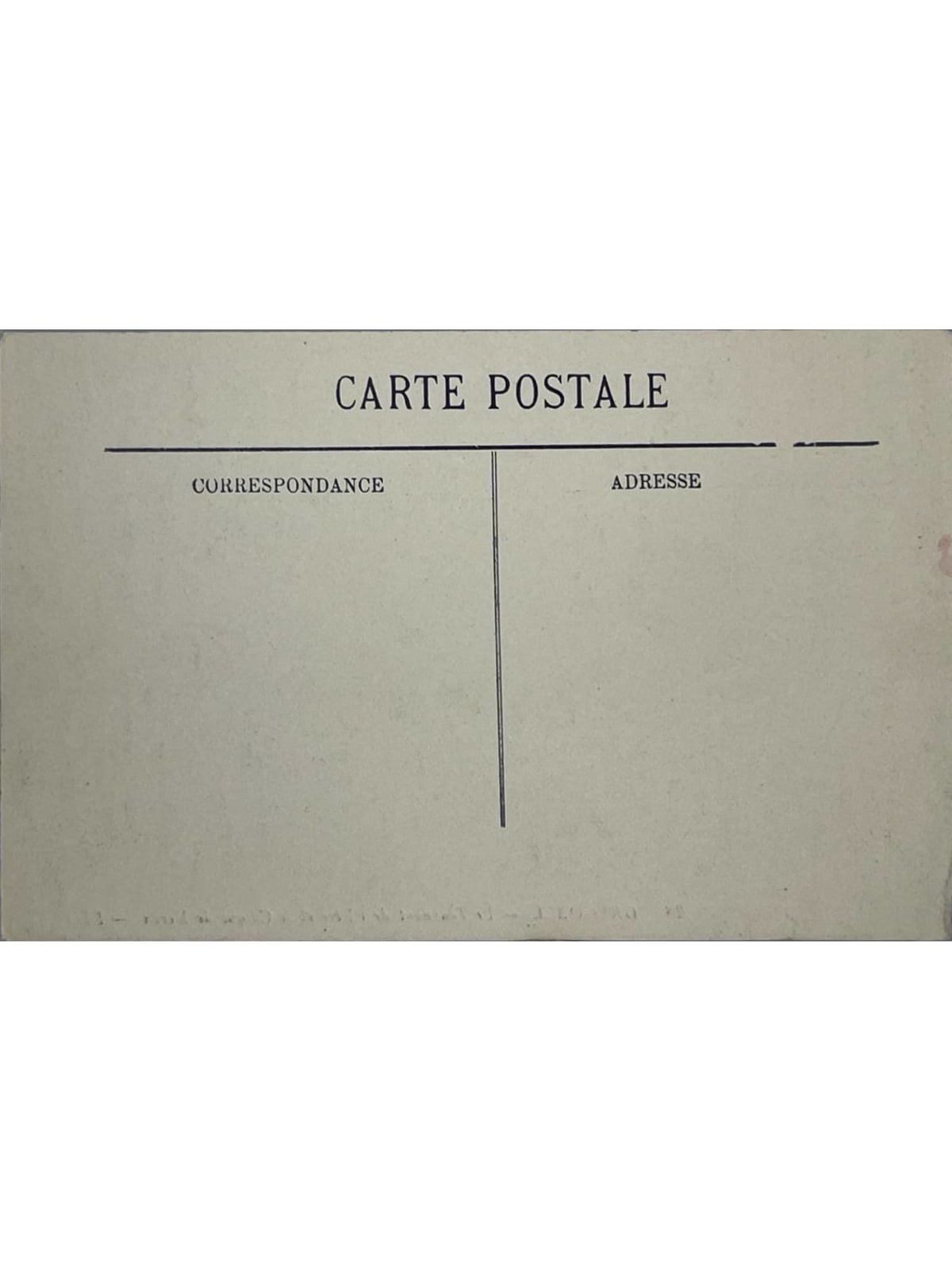 Verso de la carte postale