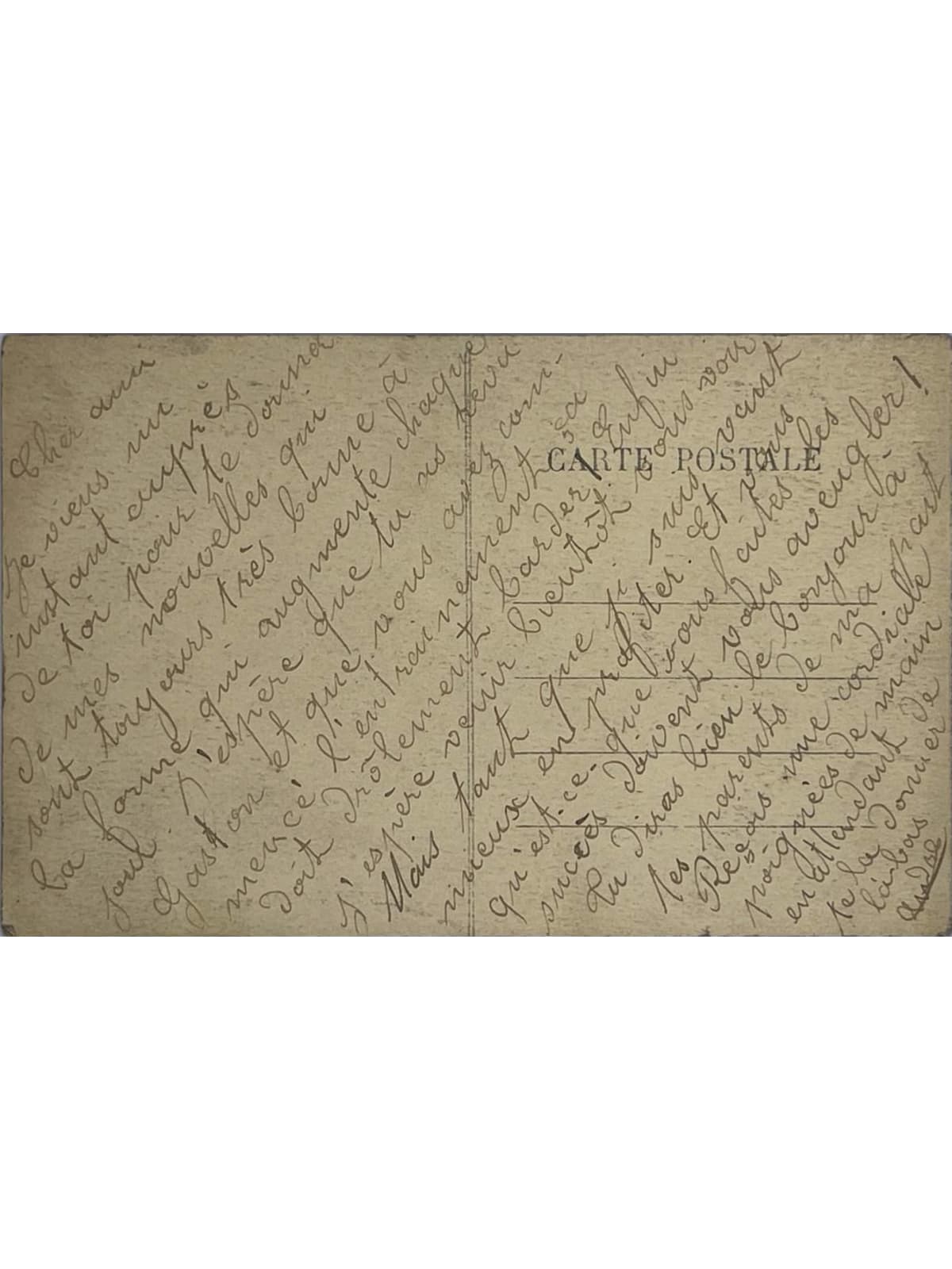 Verso de la carte postale