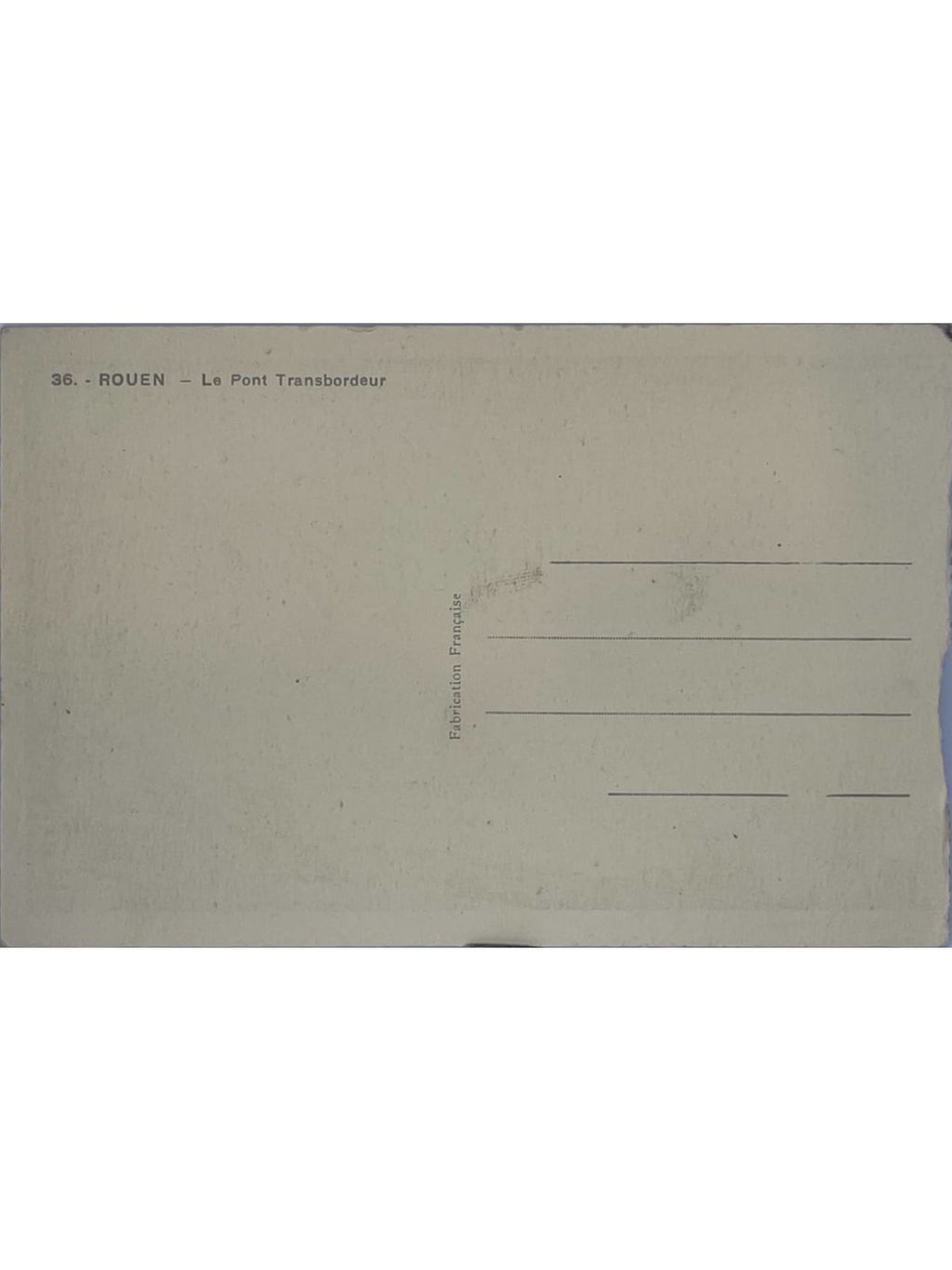 Verso de la carte postale