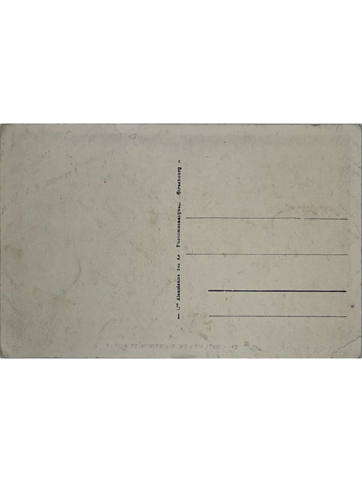 Verso de la carte postale