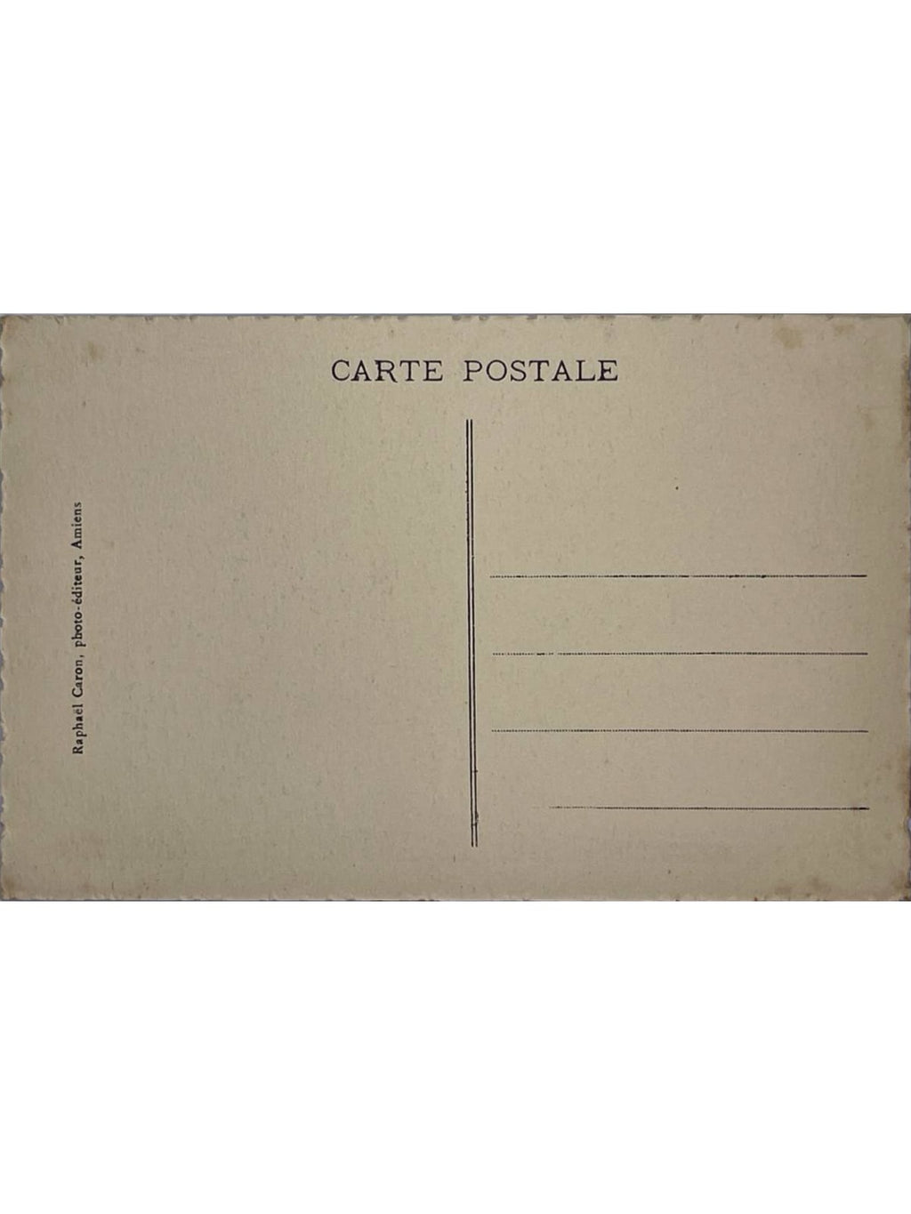 Verso de la carte postale
