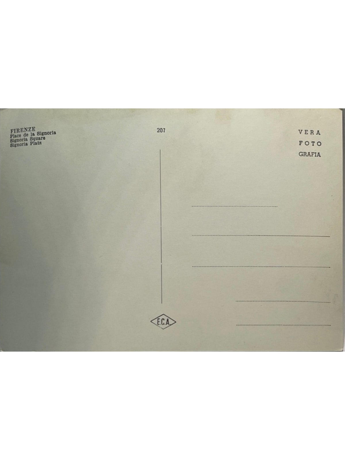 Verso de la carte postale
