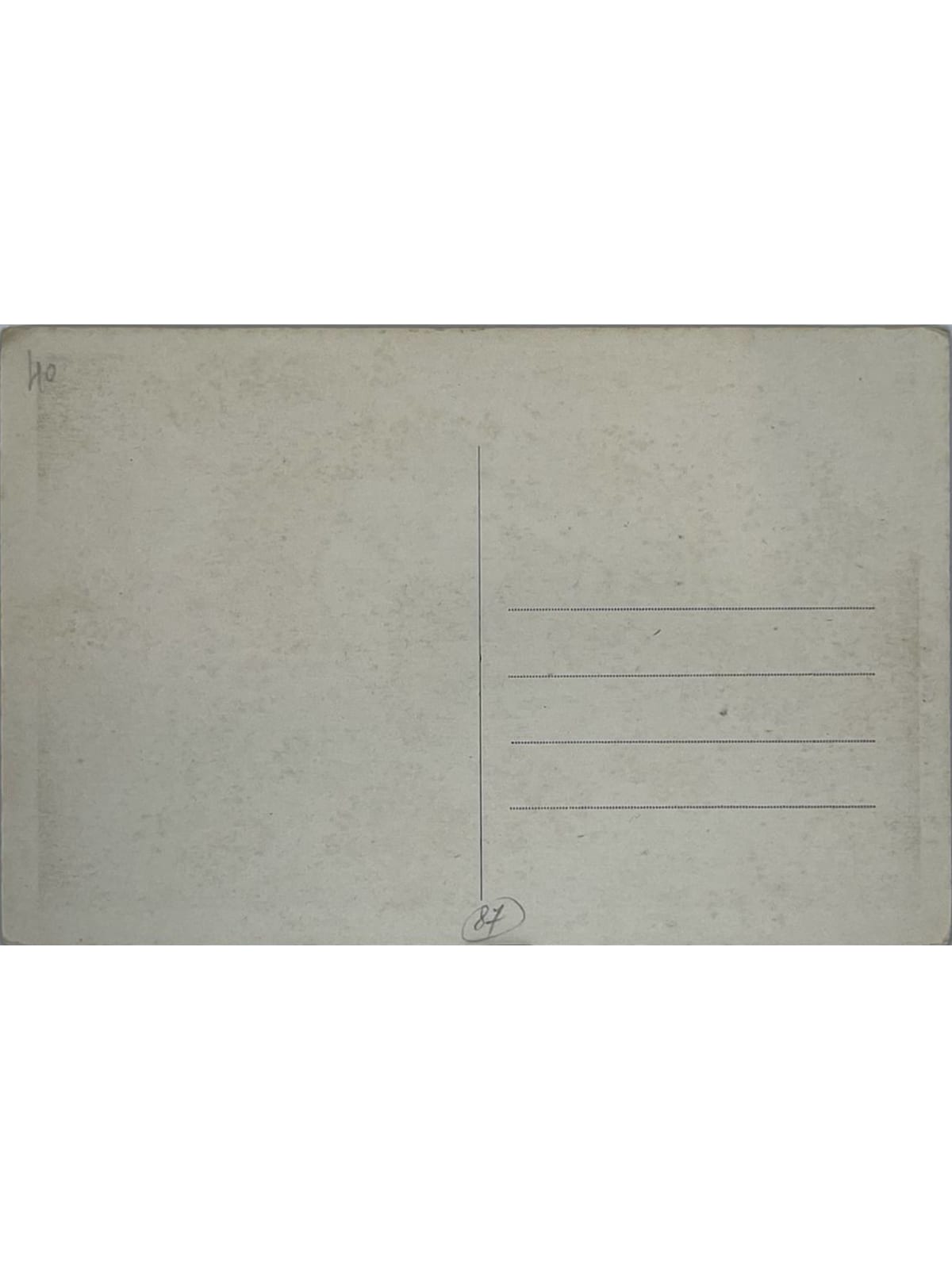 Verso de la carte postale