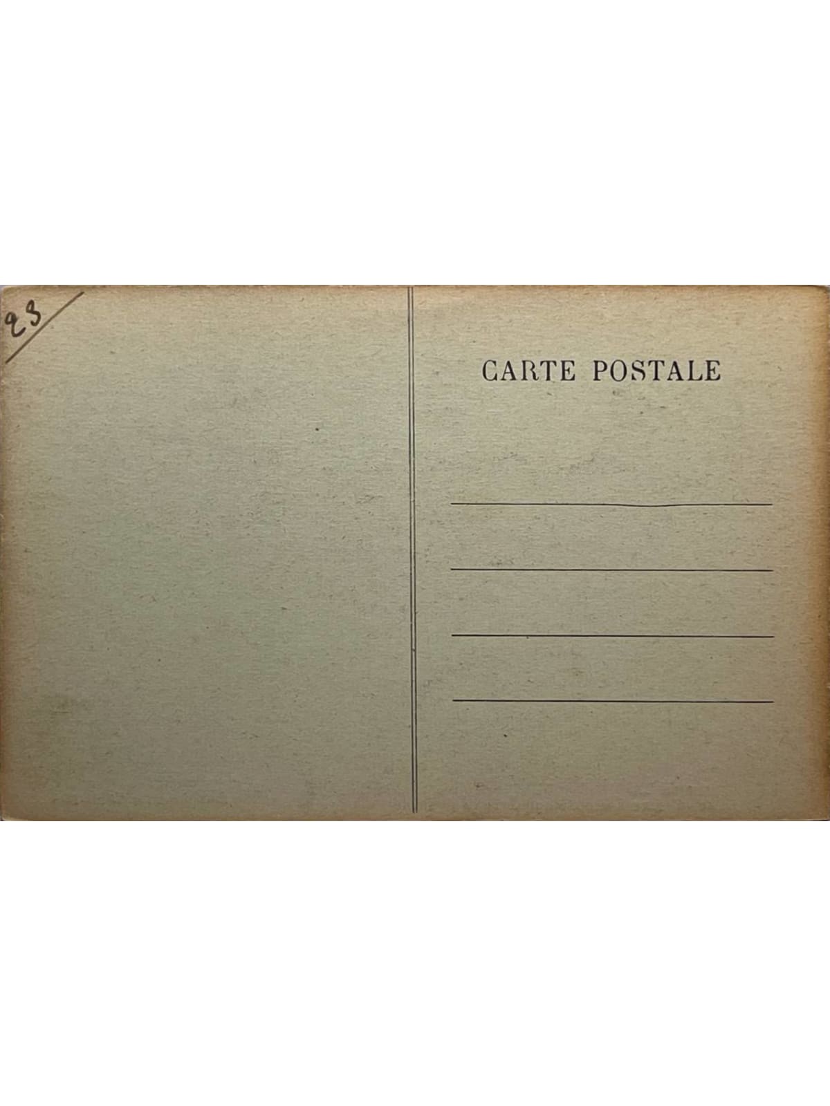 Verso de la carte postale