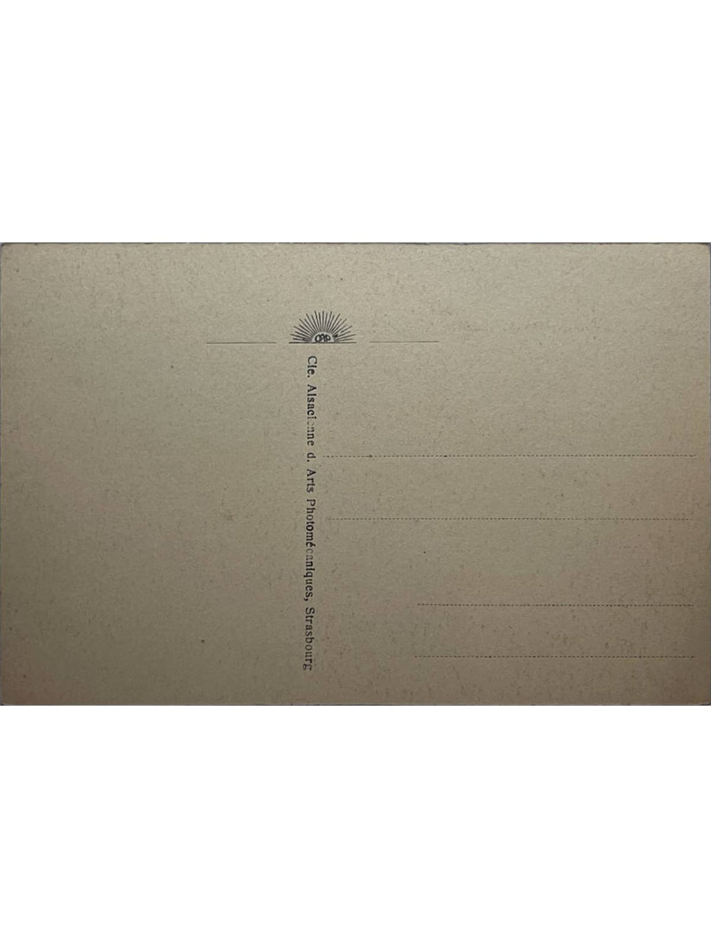 Verso de la carte postale