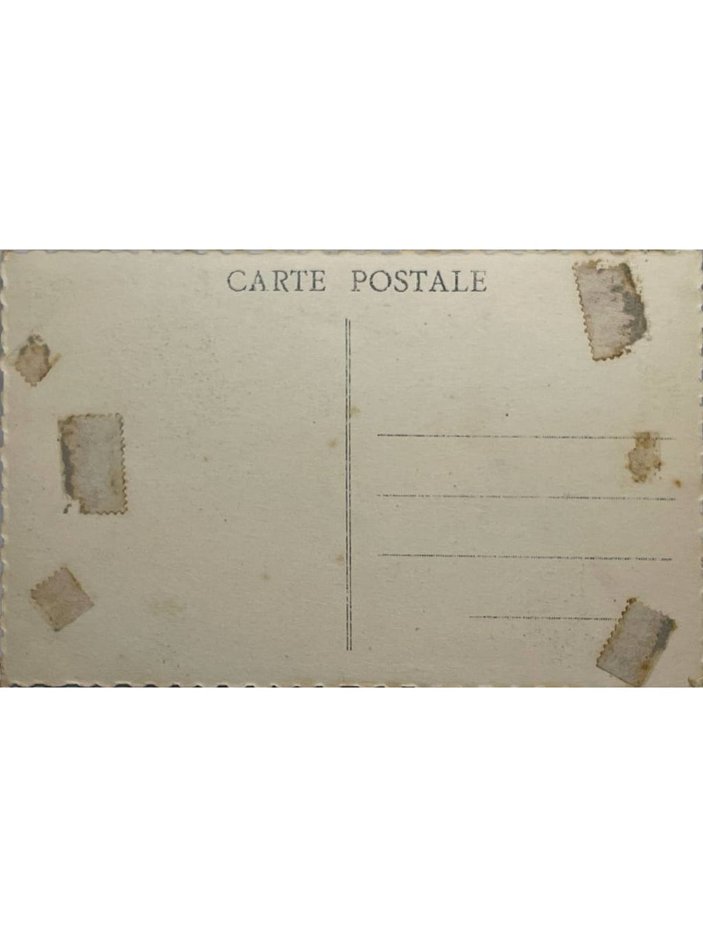 Verso de la carte postale
