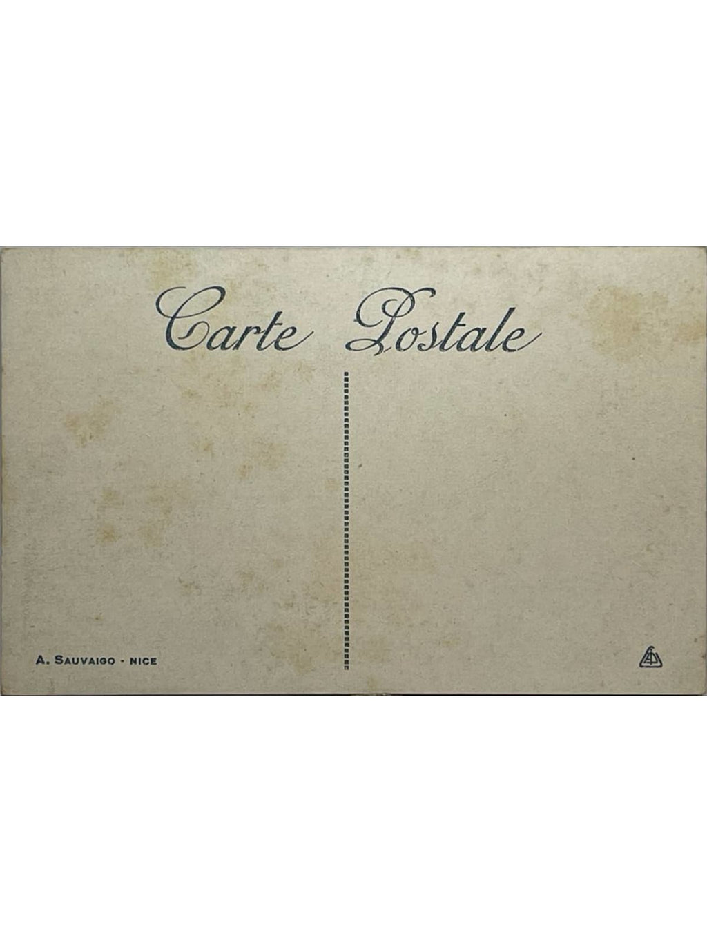 Verso de la carte postale