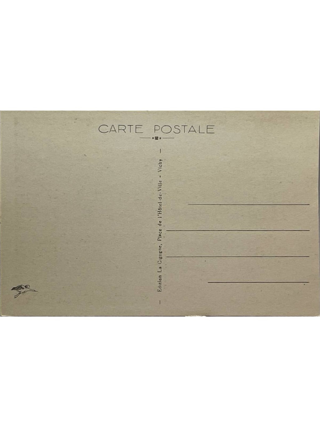 Verso de la carte postale