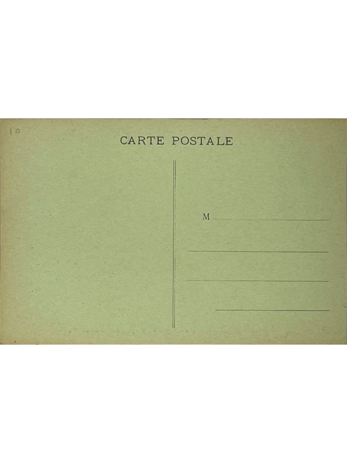 Verso de la carte postale