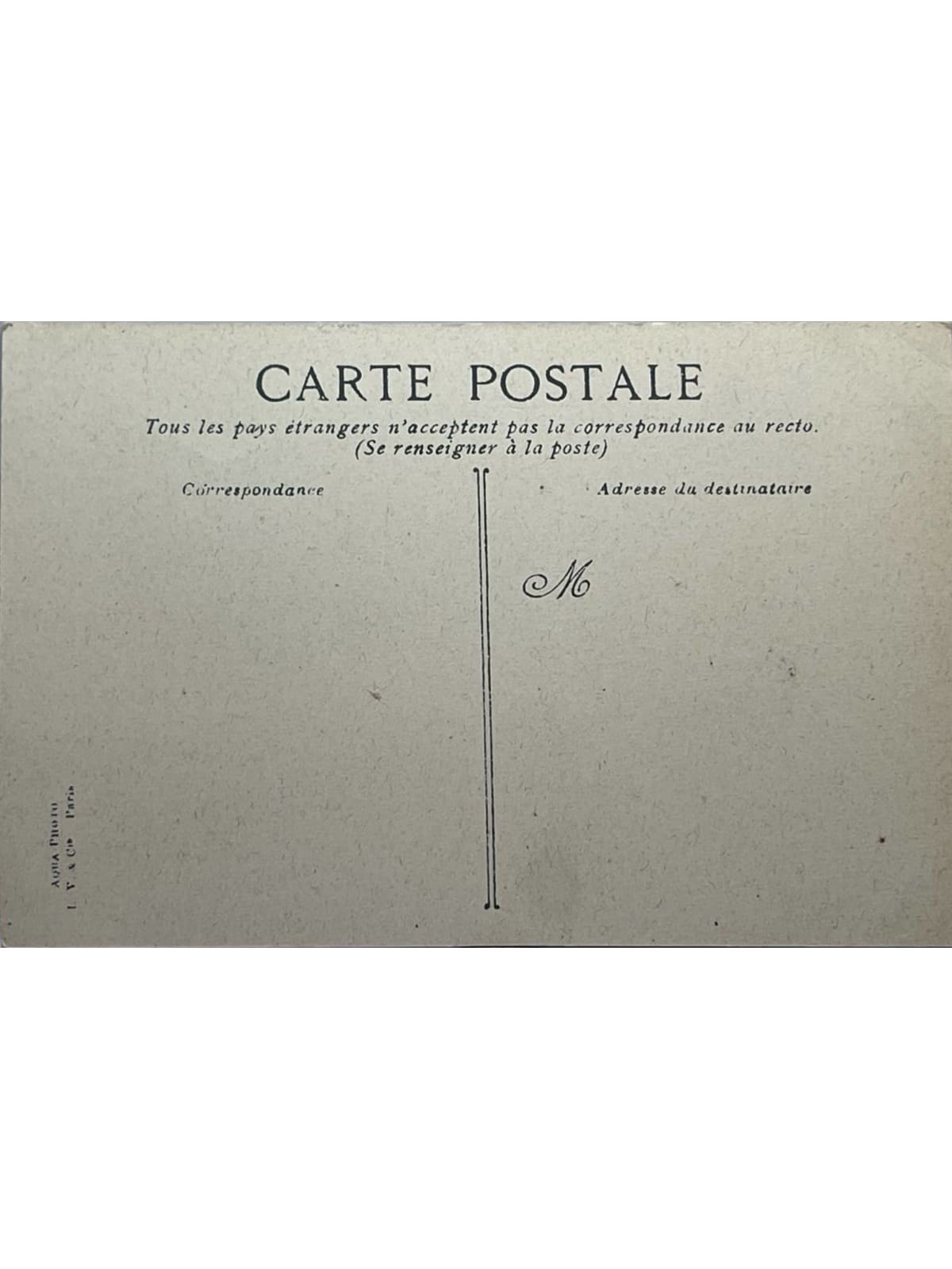 Verso de la carte postale