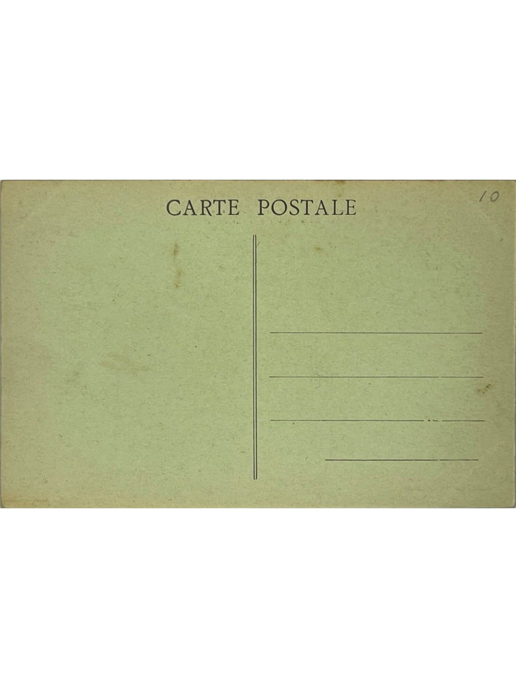 Verso de la carte postale