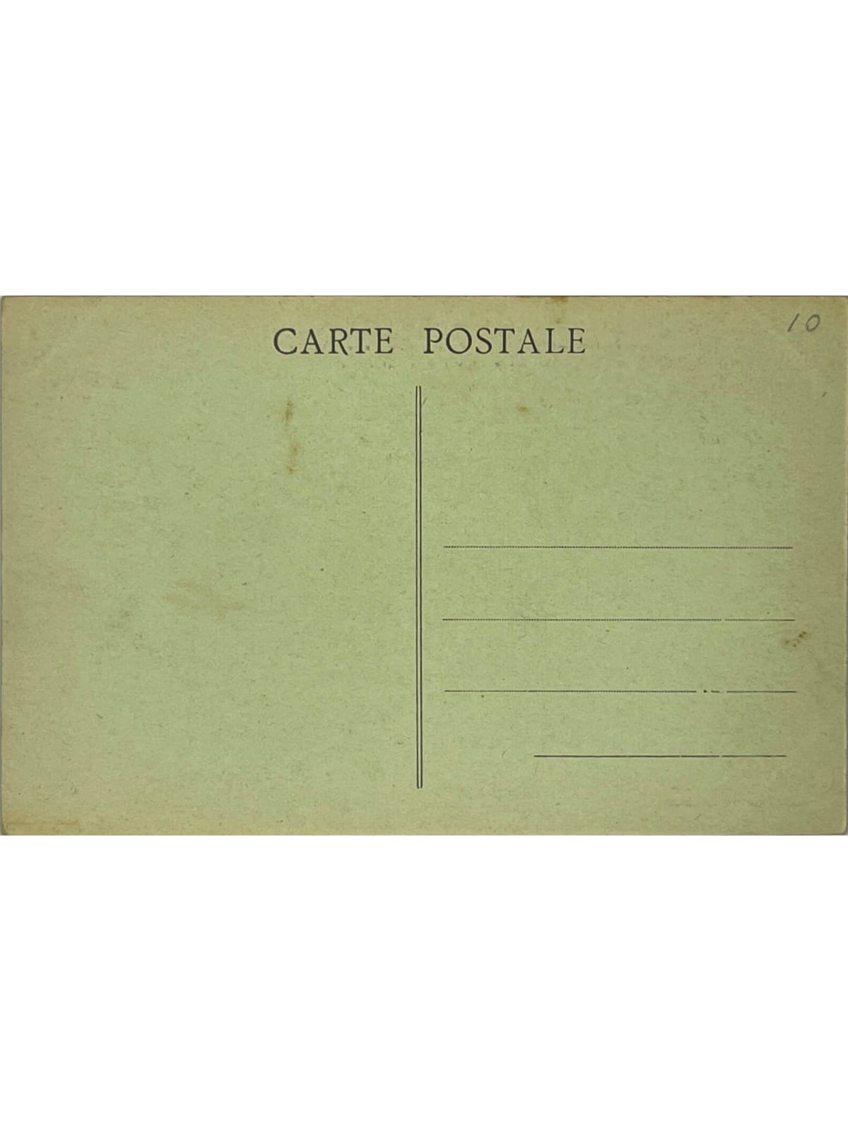 Verso de la carte postale