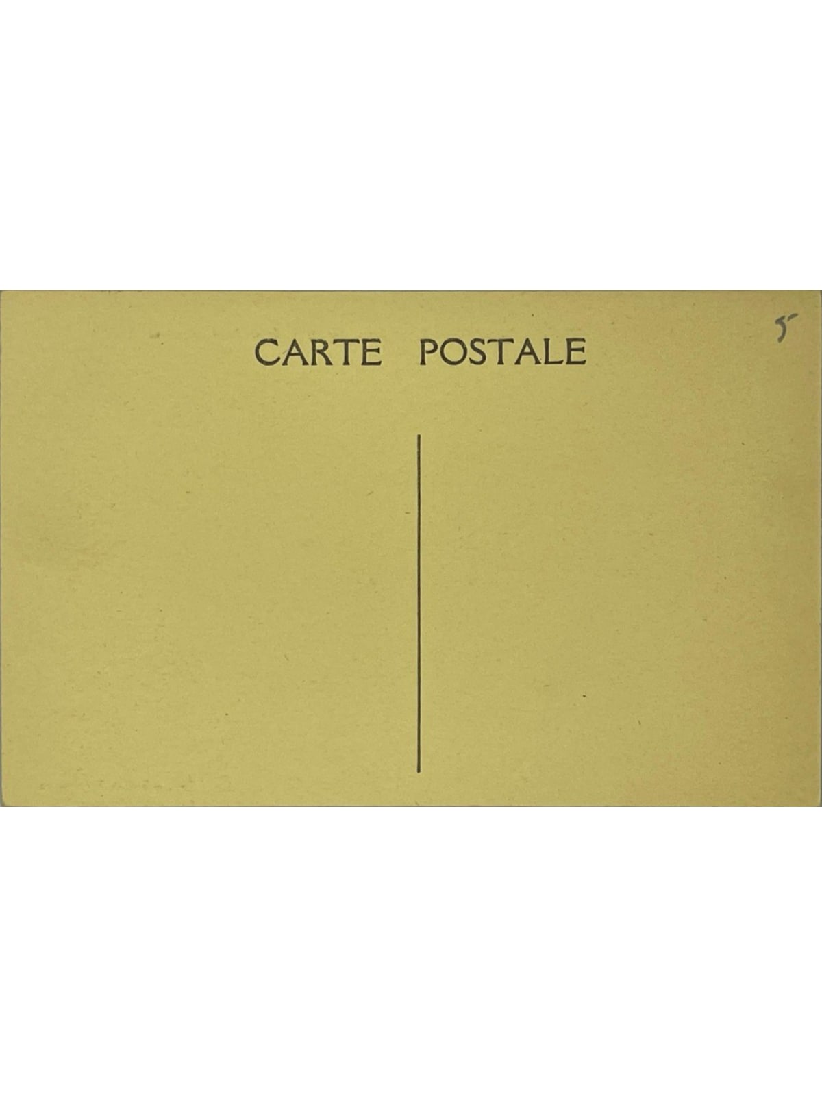 Verso de la carte postale