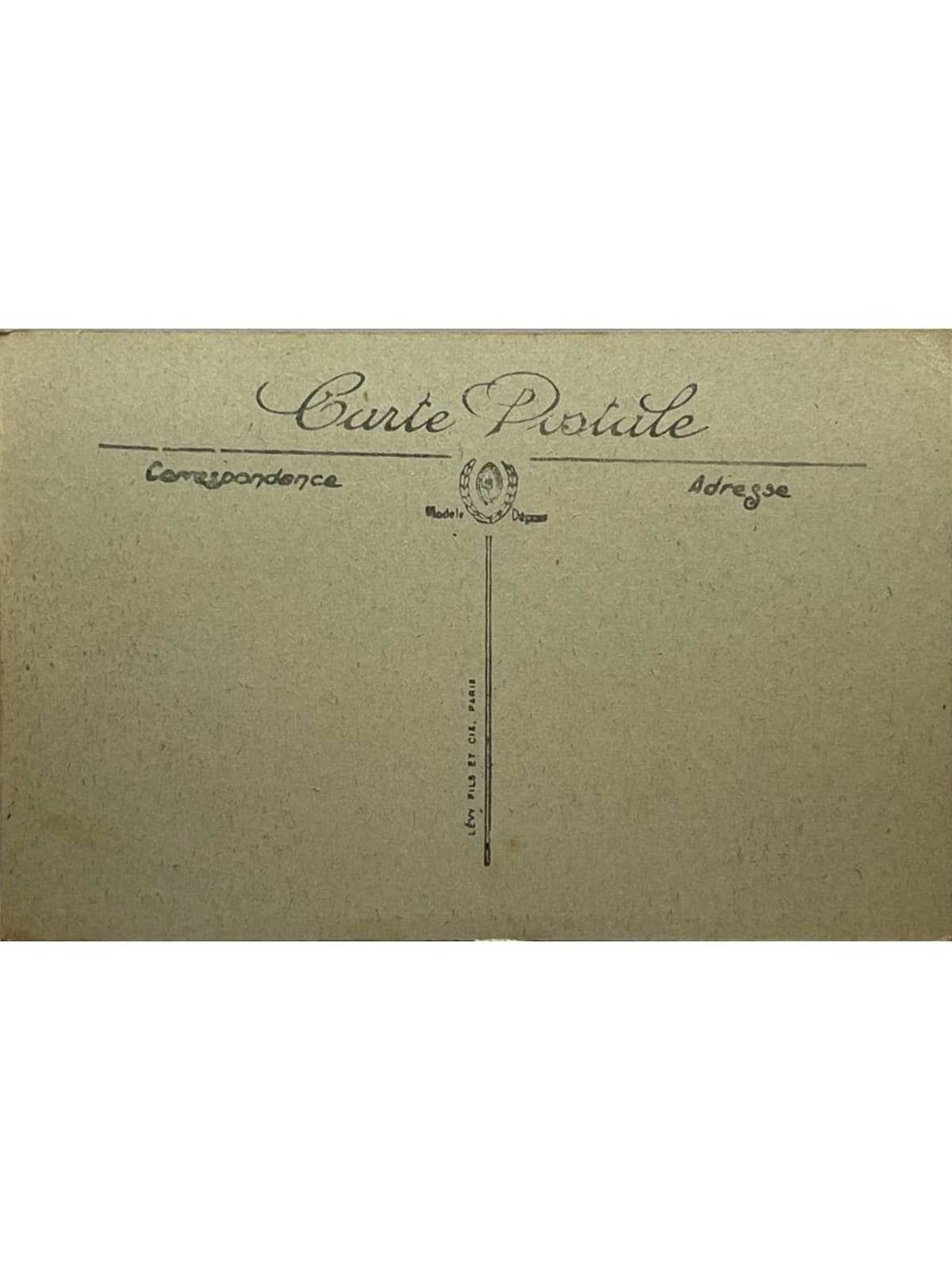 Verso de la carte postale