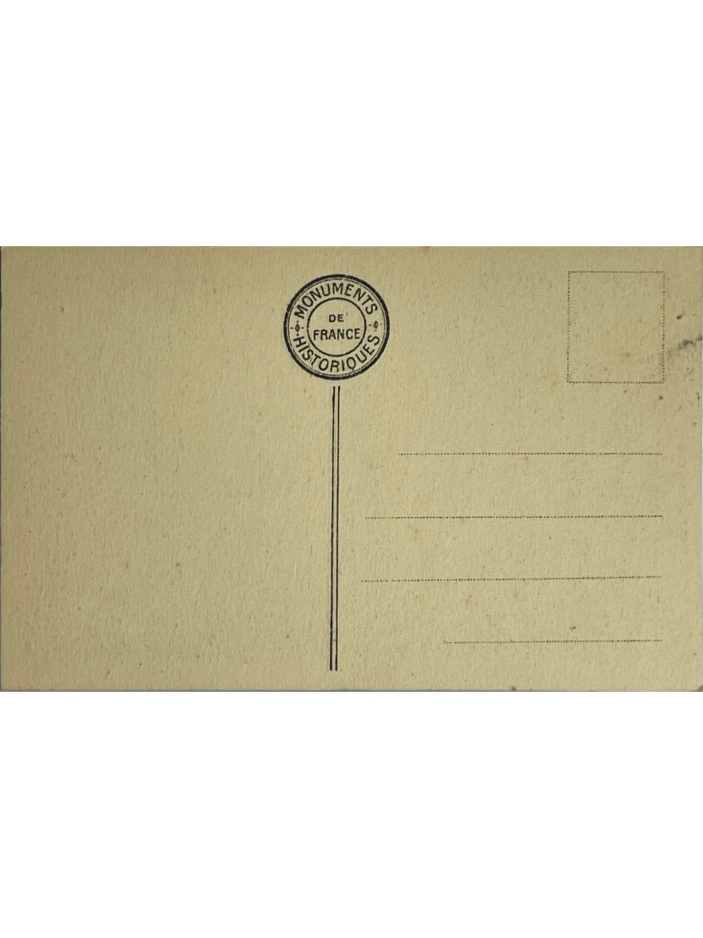 Verso de la carte postale