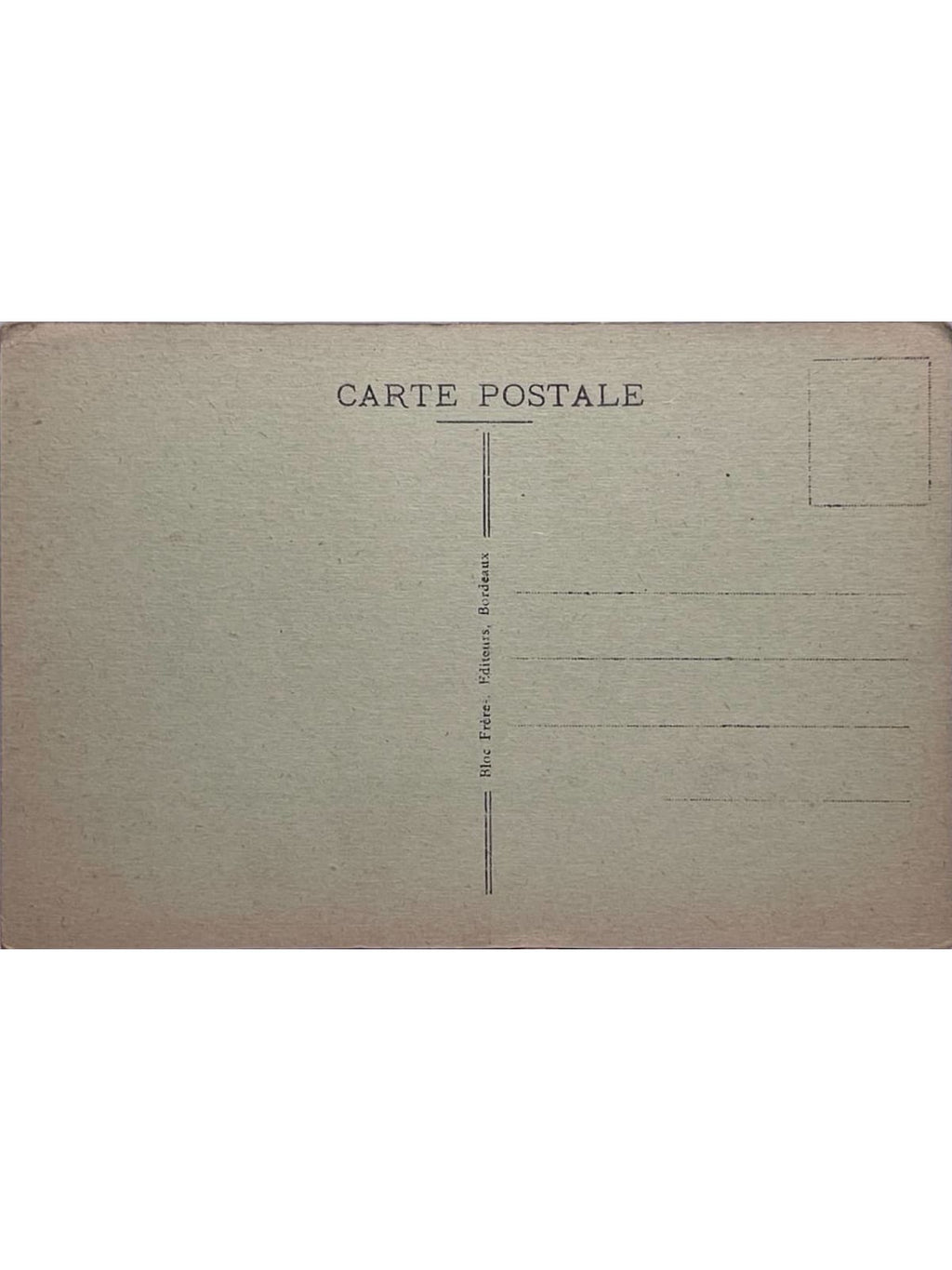 Verso de la carte postale