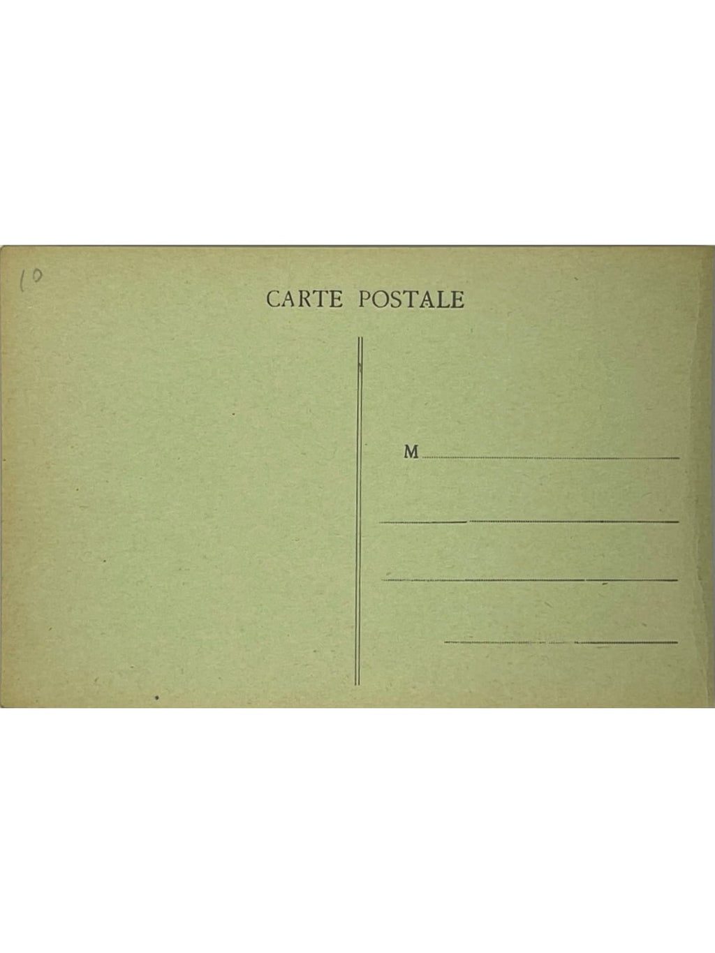 Verso de la carte postale