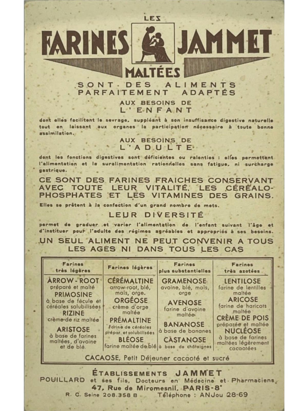 Verso de la carte postale