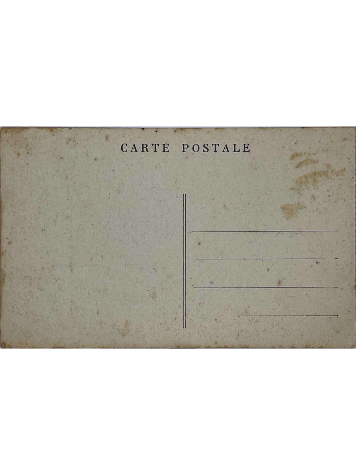 Verso de la carte postale