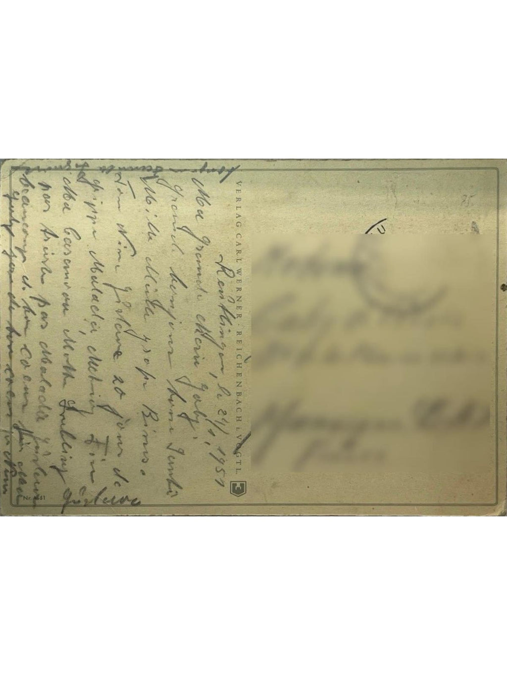 Verso de la carte postale