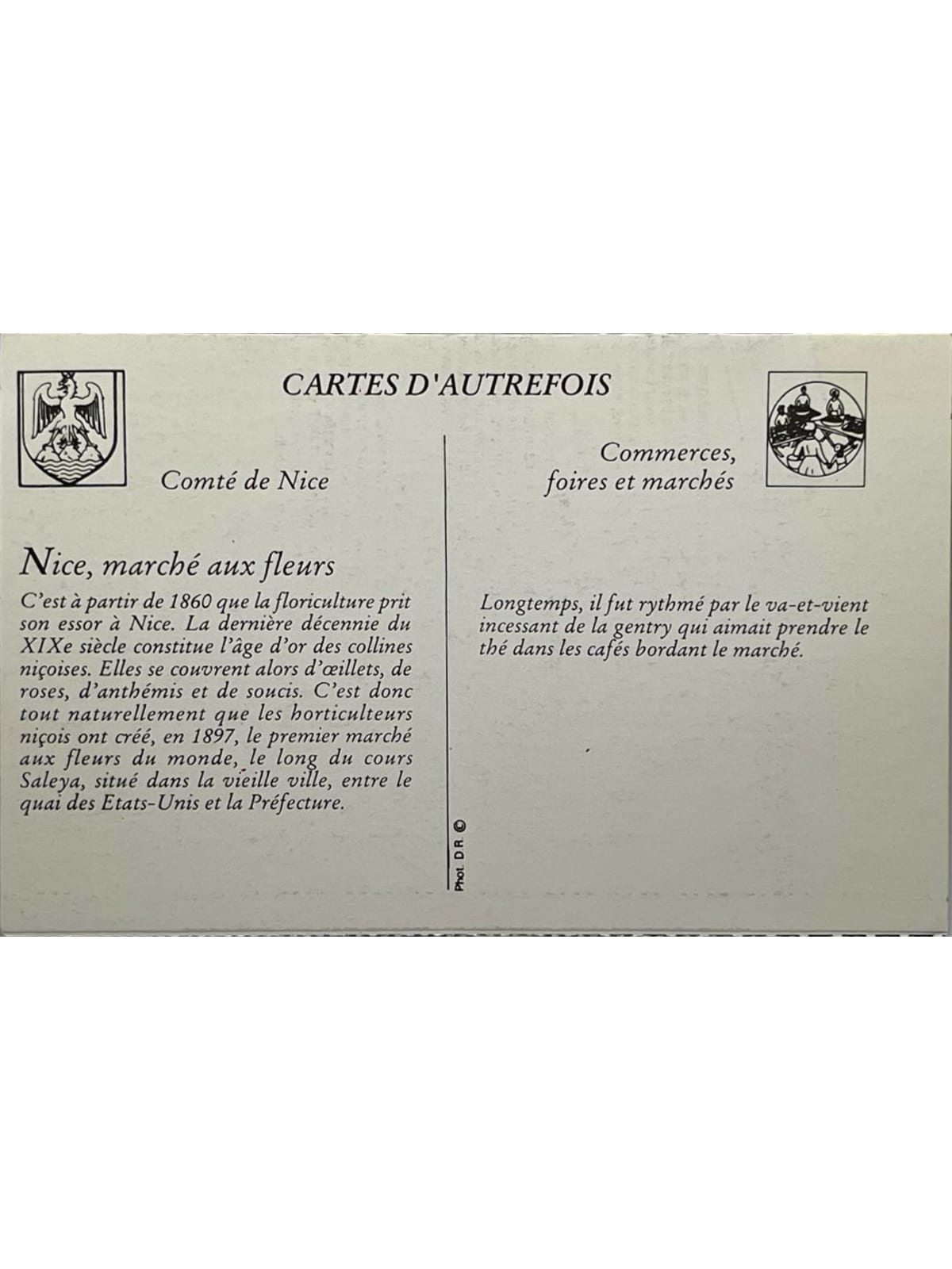 Verso de la carte postale