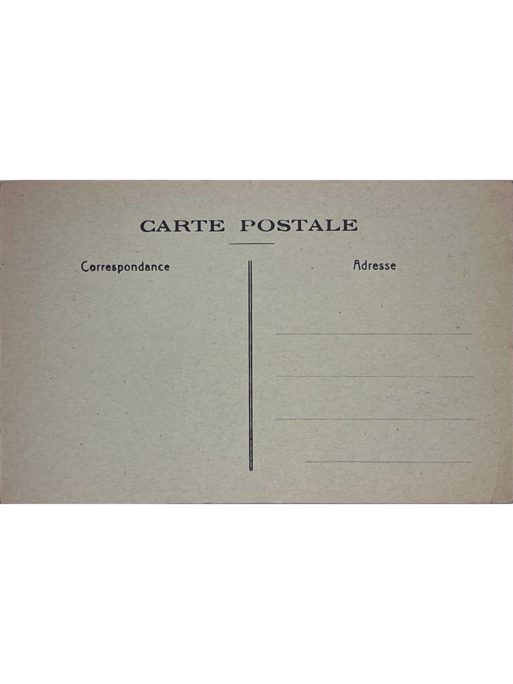 Verso de la carte postale
