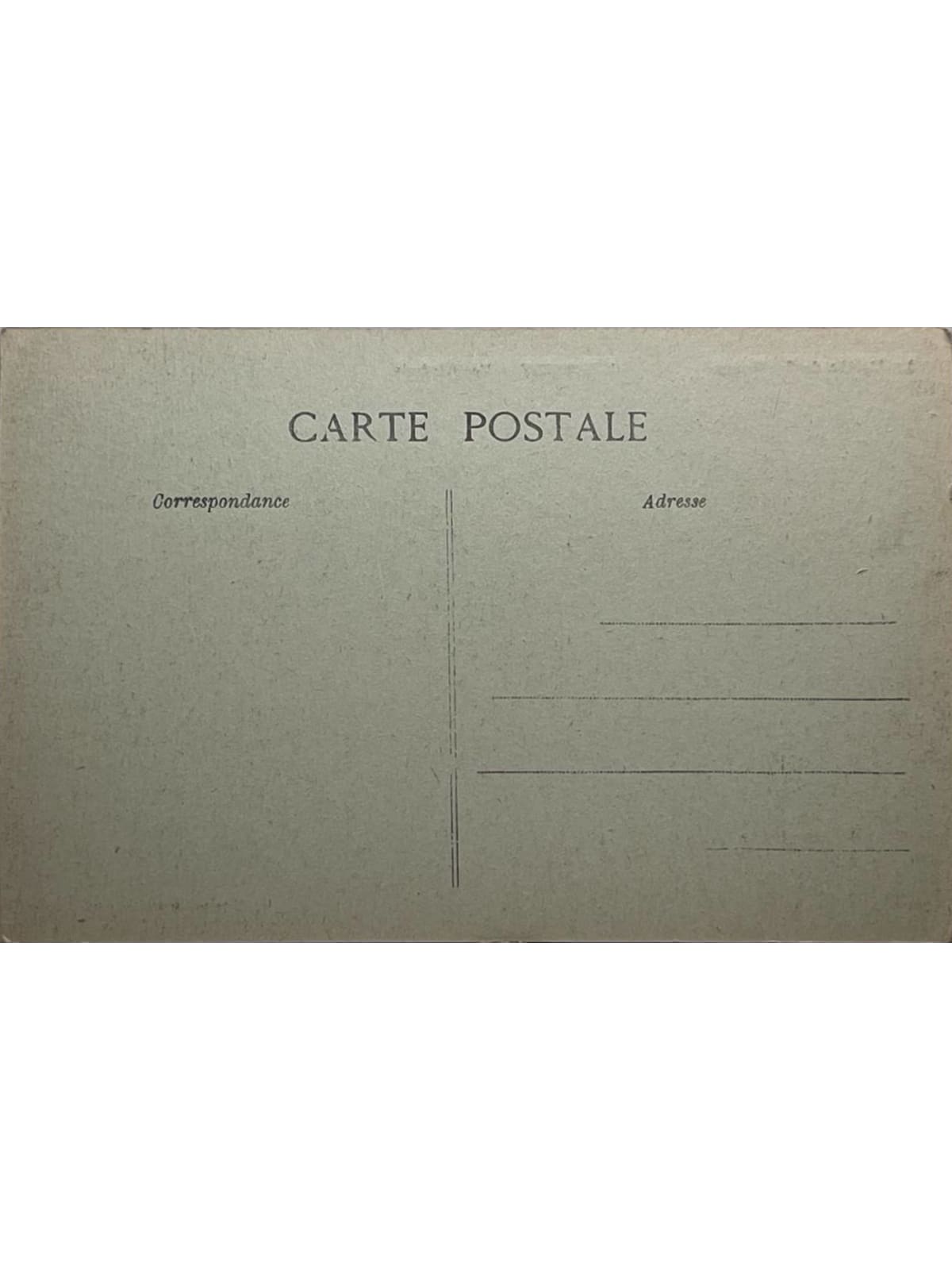 Verso de la carte postale