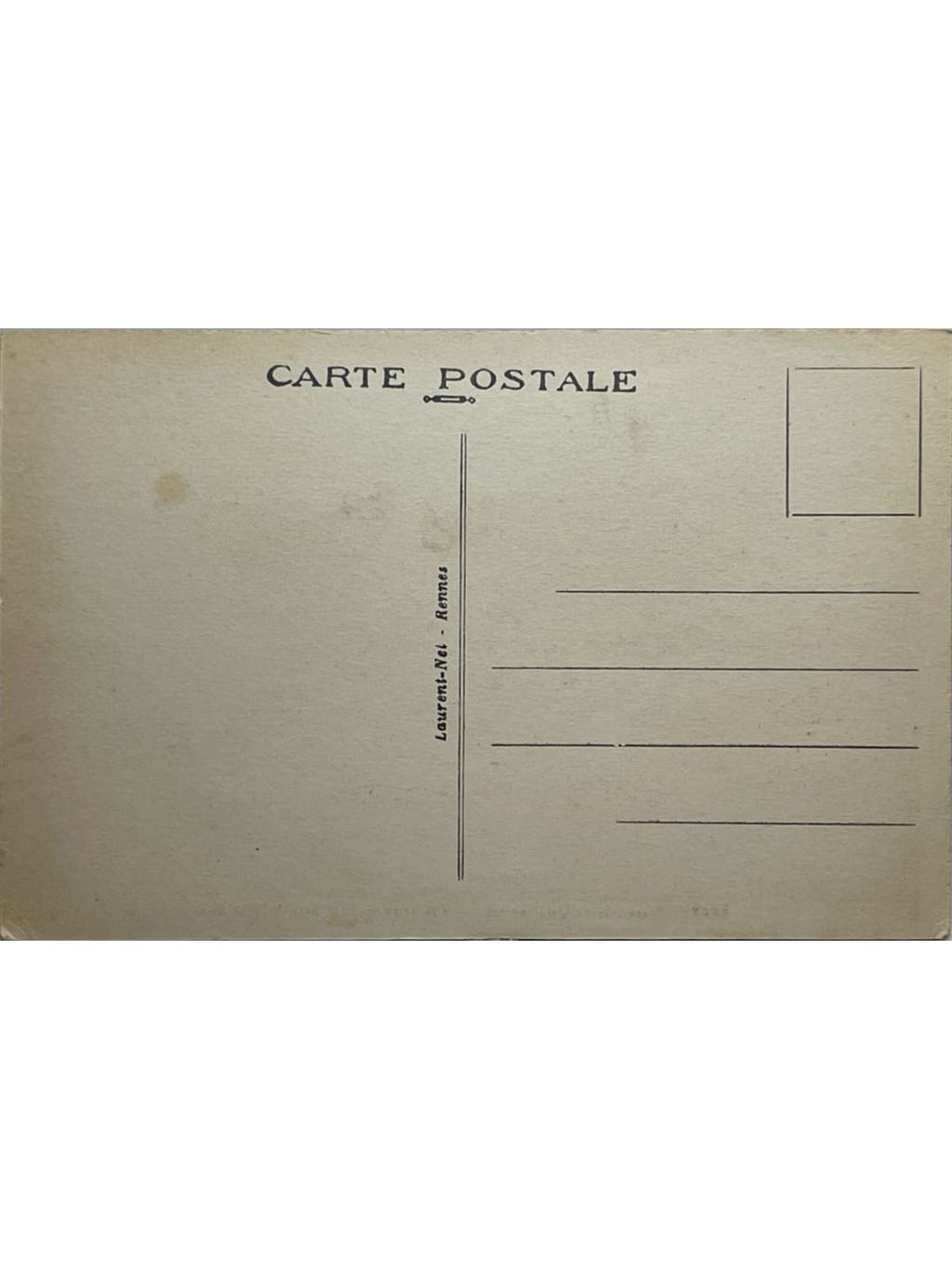 Verso de la carte postale