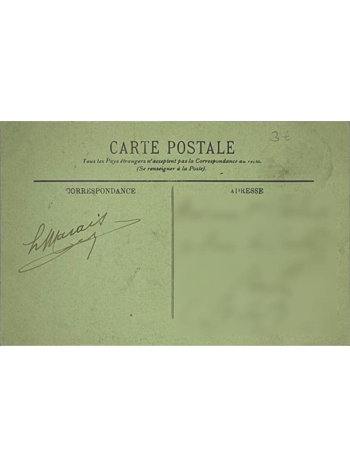 Verso de la carte postale