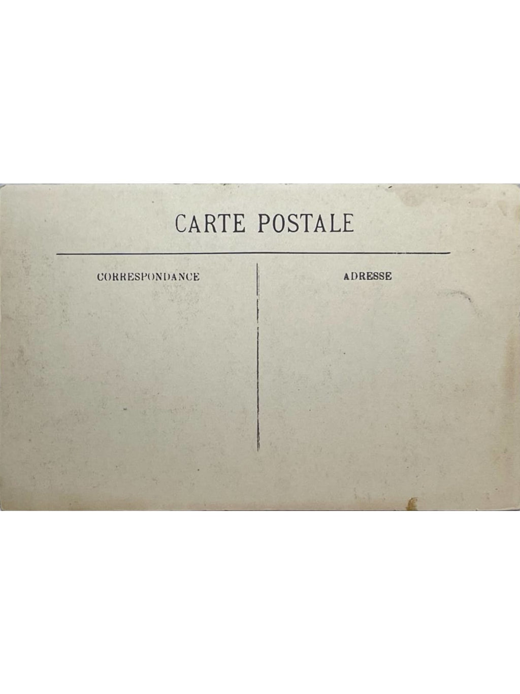 Verso de la carte postale