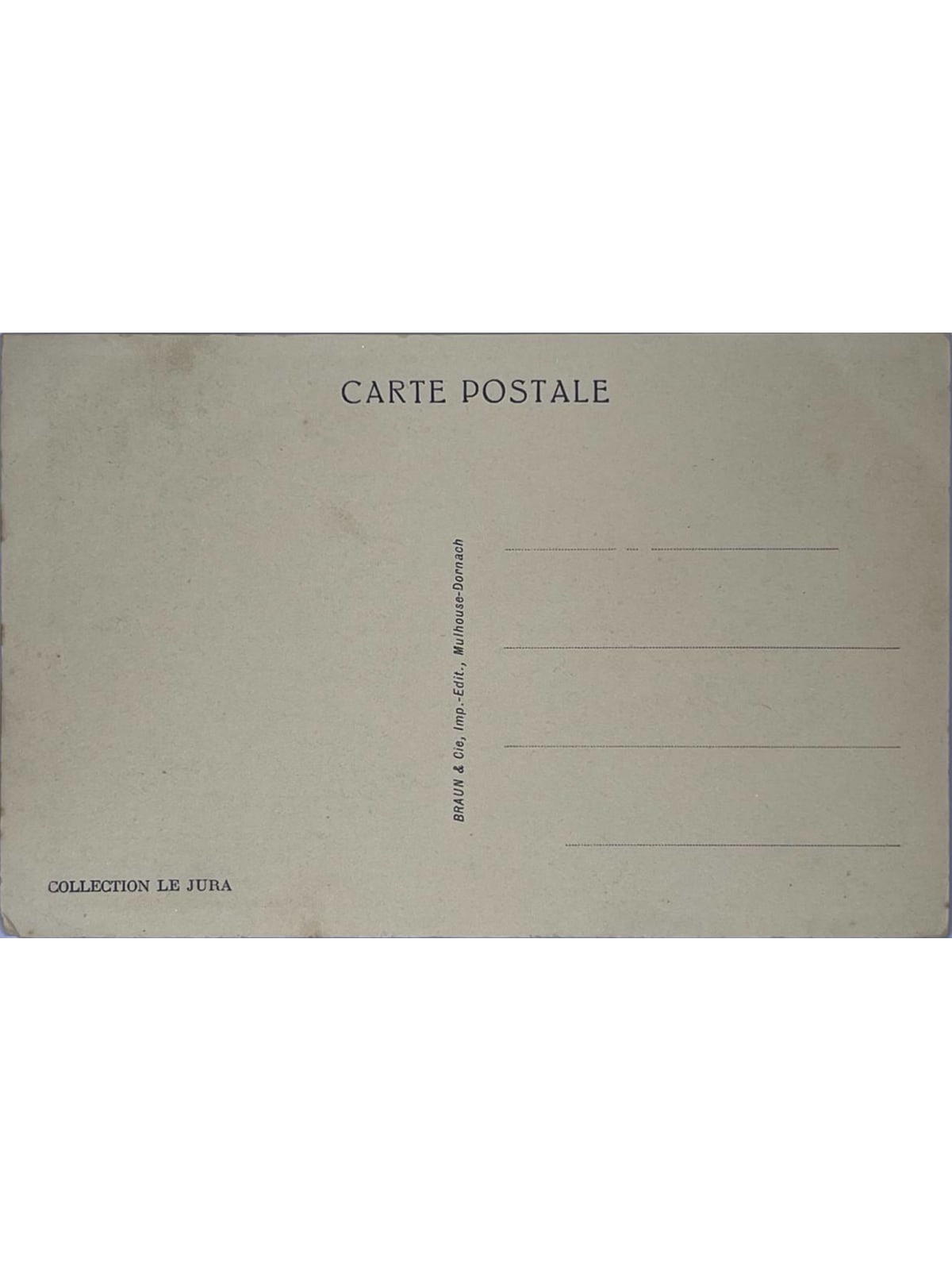 Verso de la carte postale