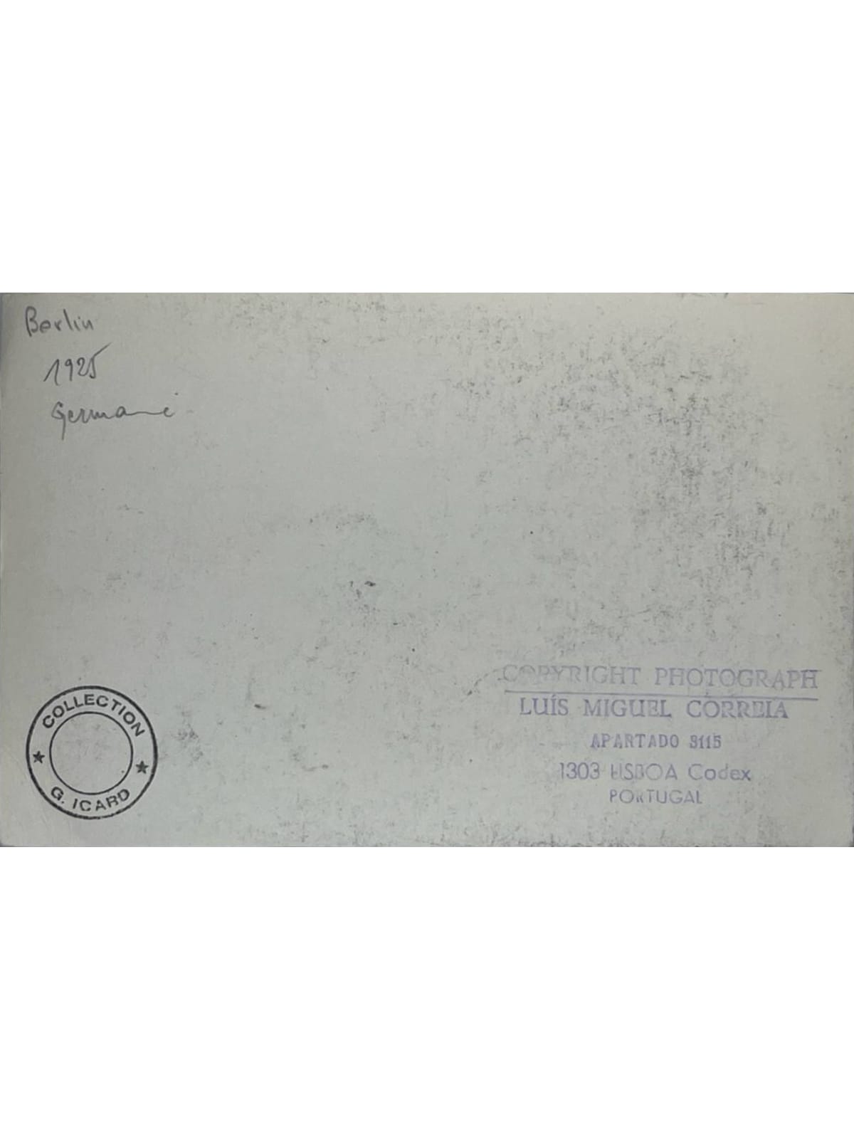 Verso de la carte postale