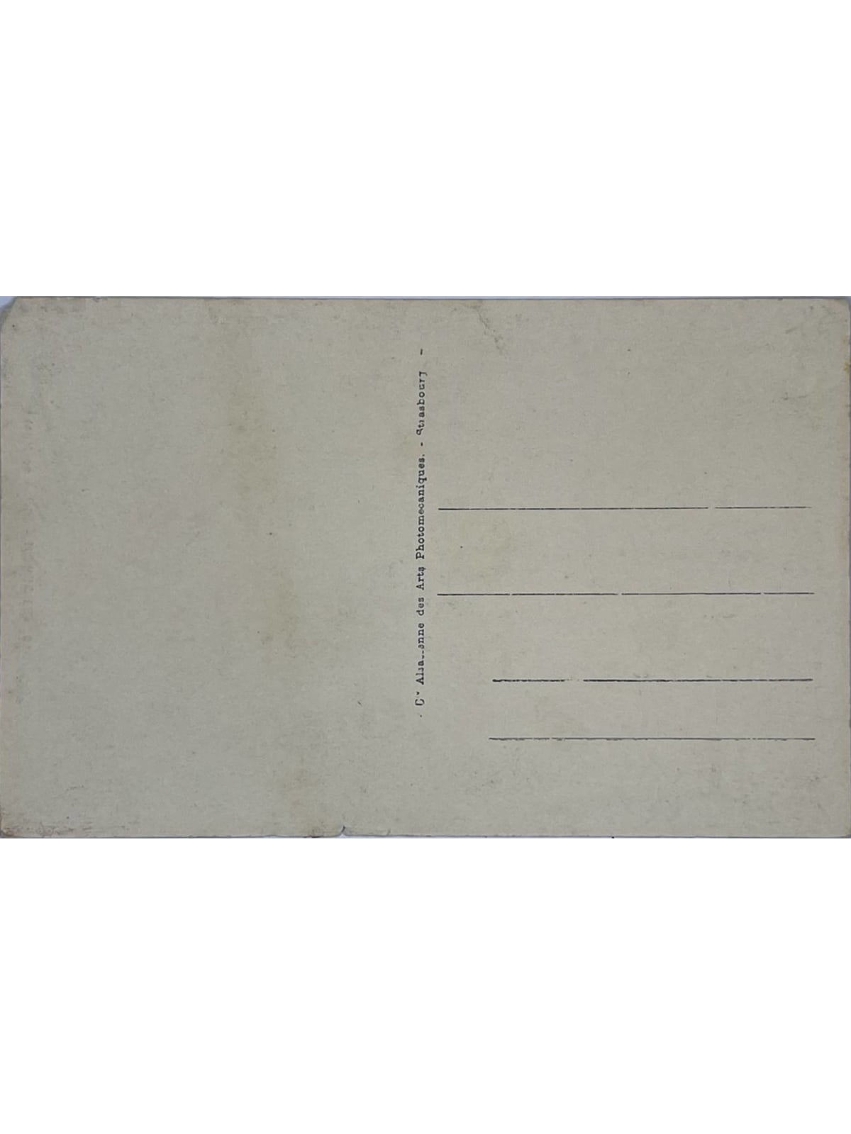 Verso de la carte postale