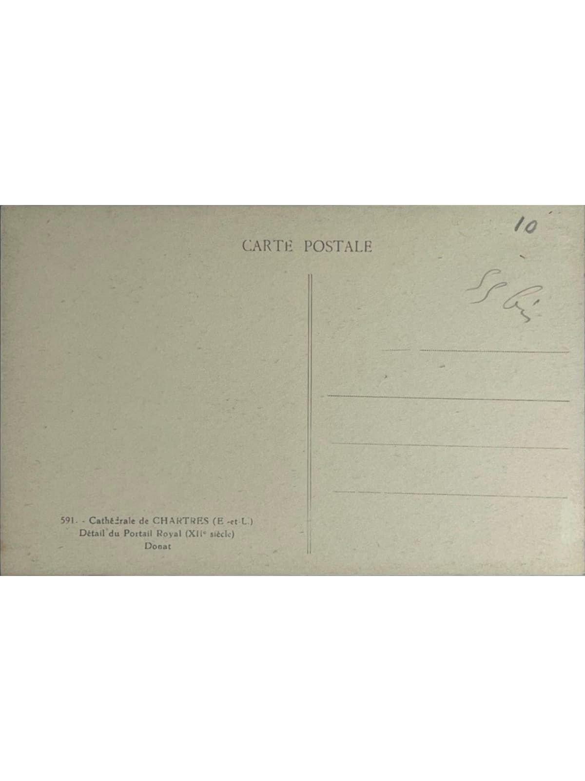 Verso de la carte postale