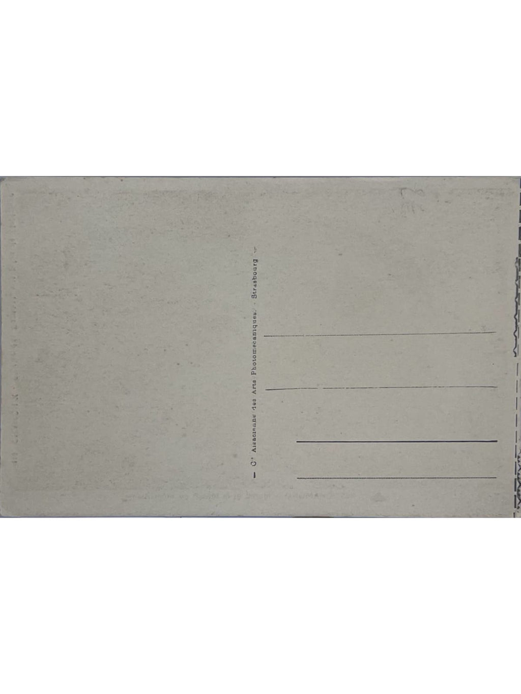 Verso de la carte postale