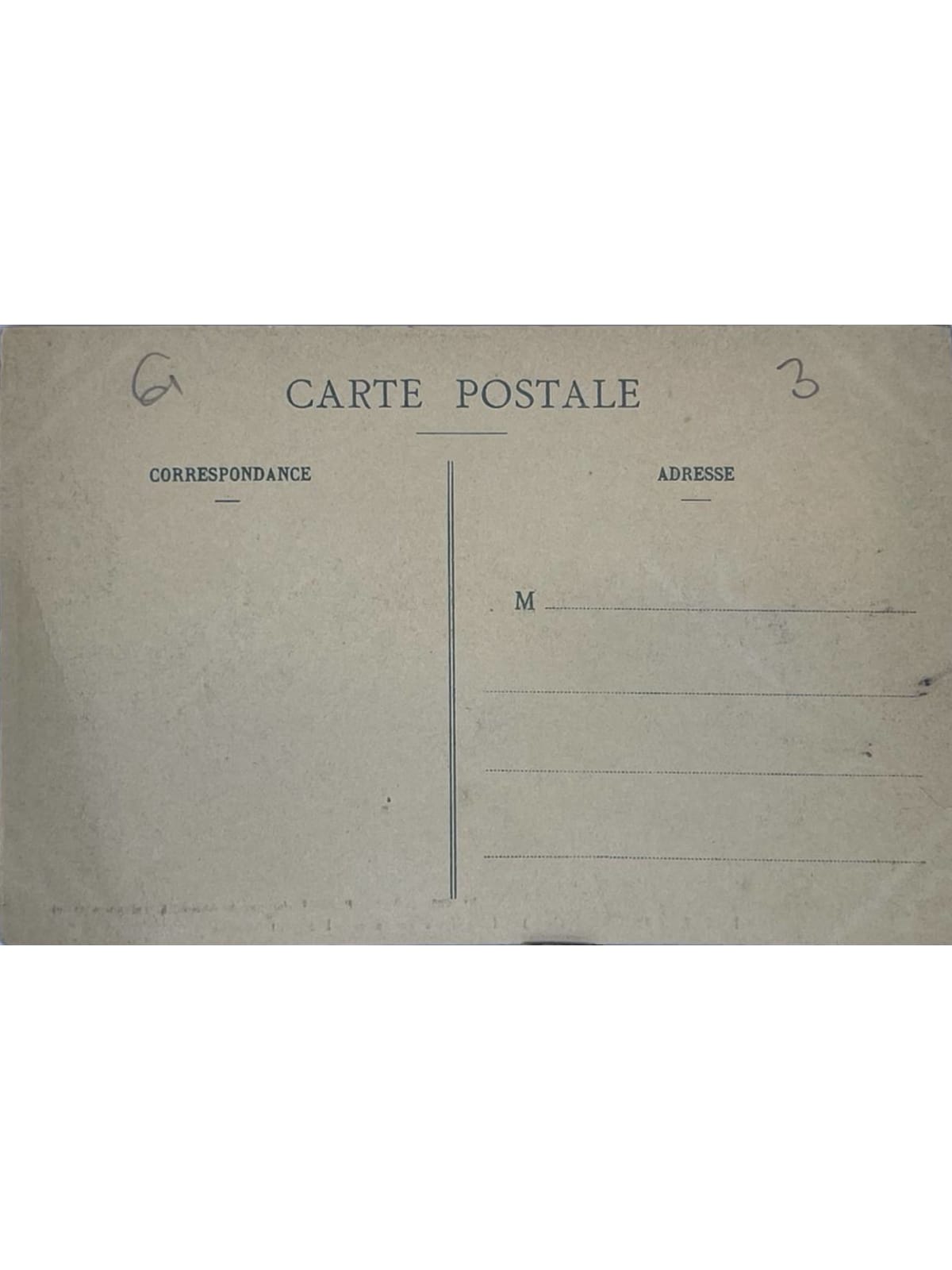 Verso de la carte postale