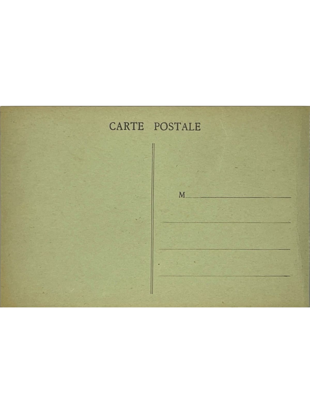 Verso de la carte postale