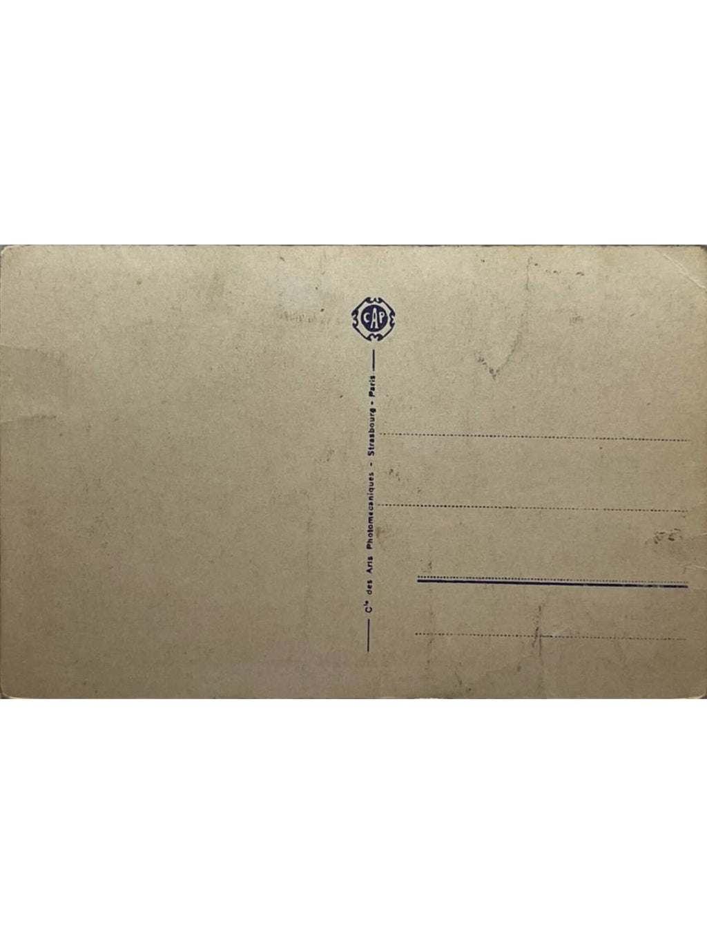 Verso de la carte postale