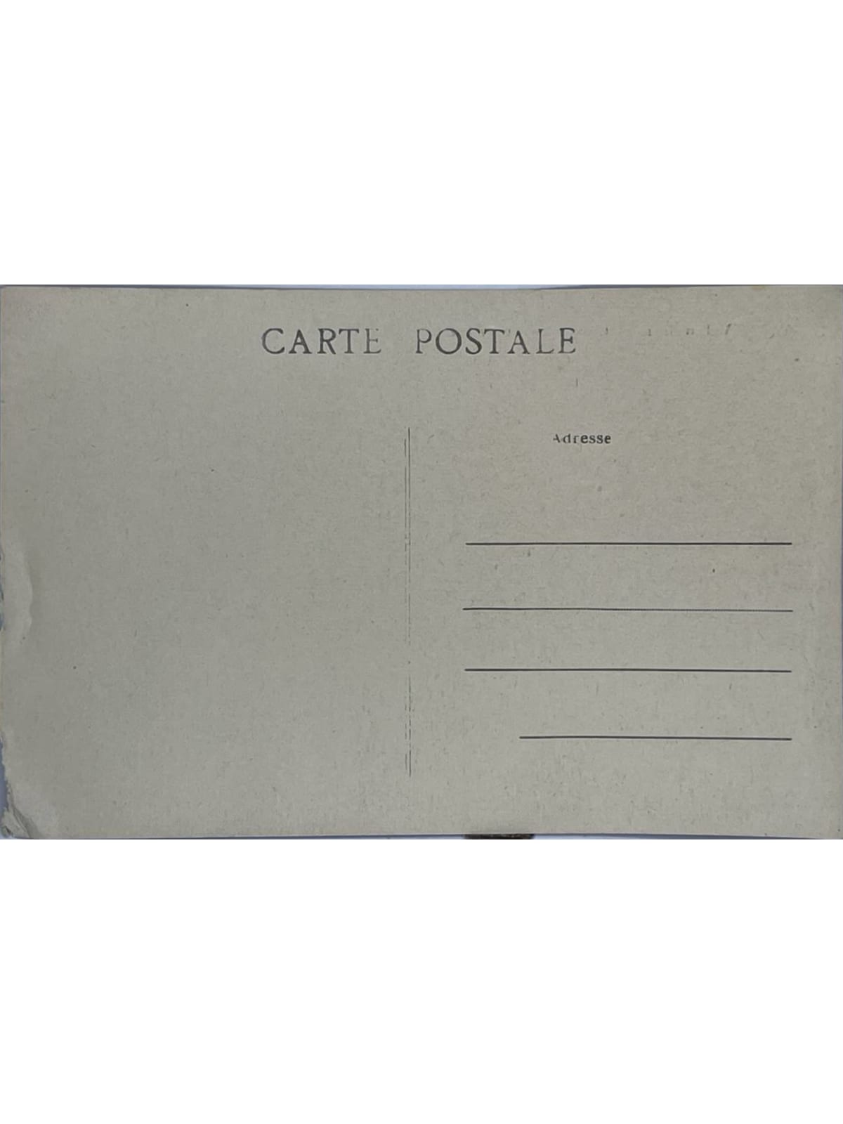 Verso de la carte postale