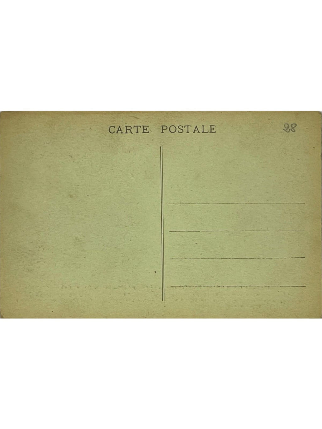 Verso de la carte postale