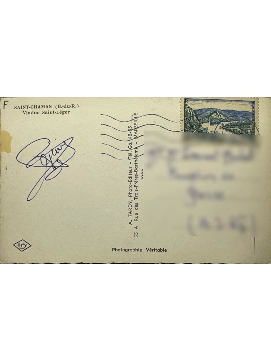 Verso de la carte postale
