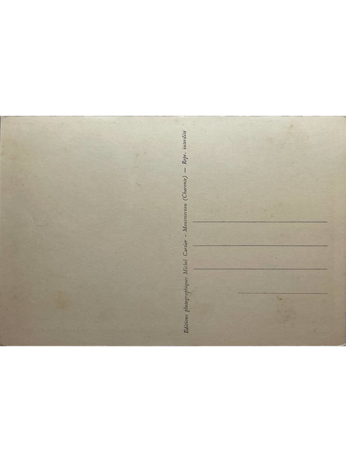 Verso de la carte postale