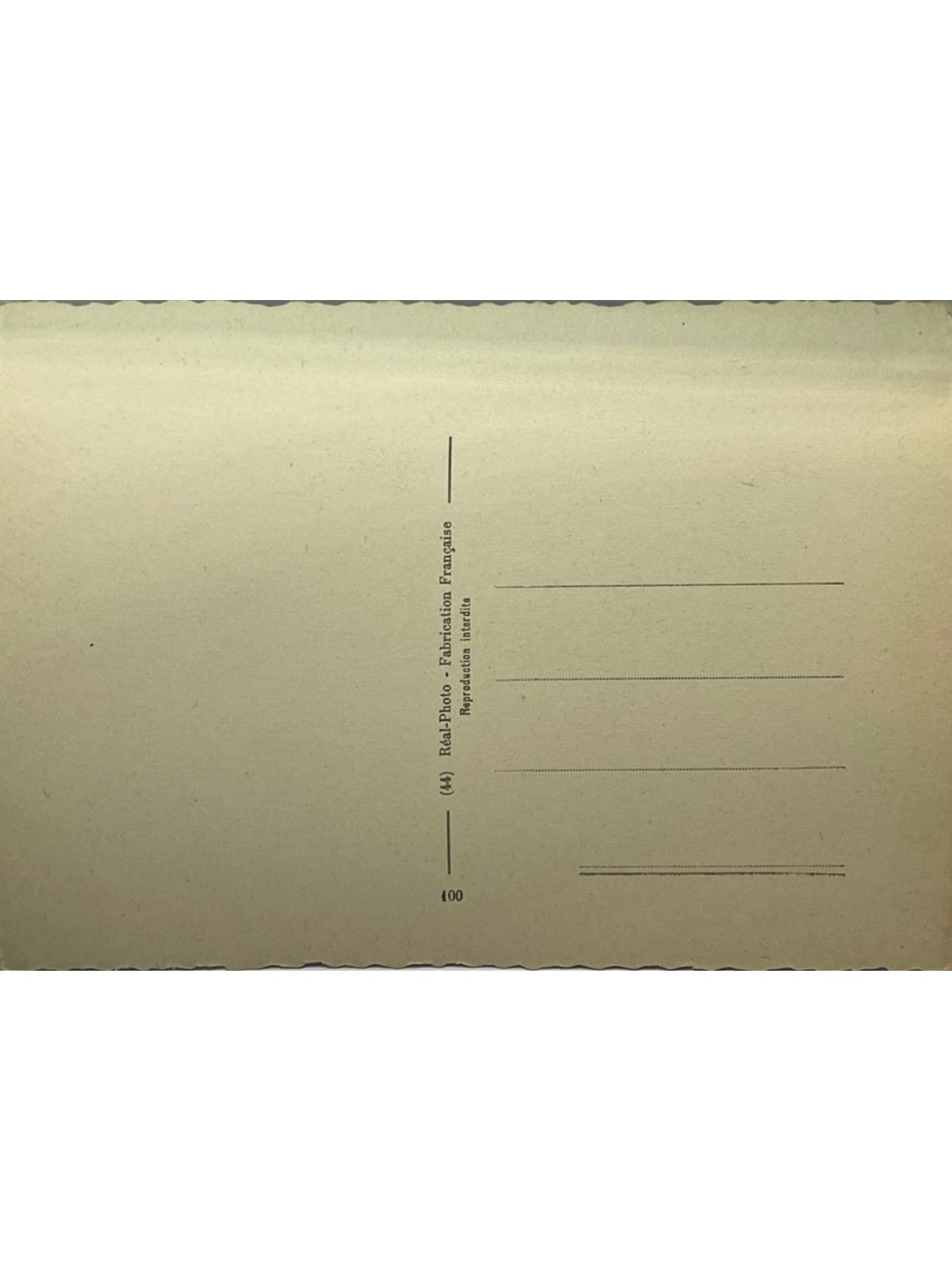 Verso de la carte postale