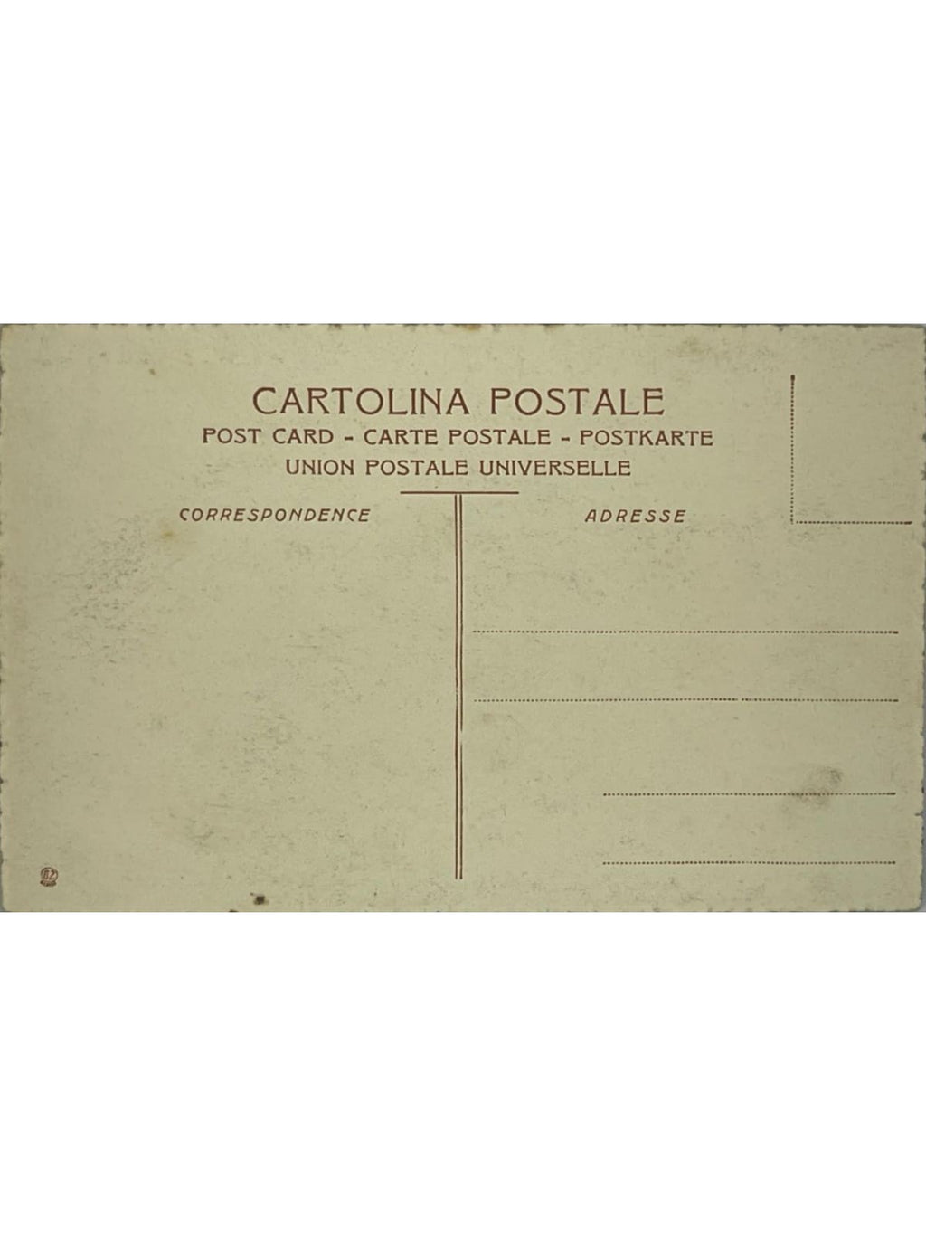 Verso de la carte postale