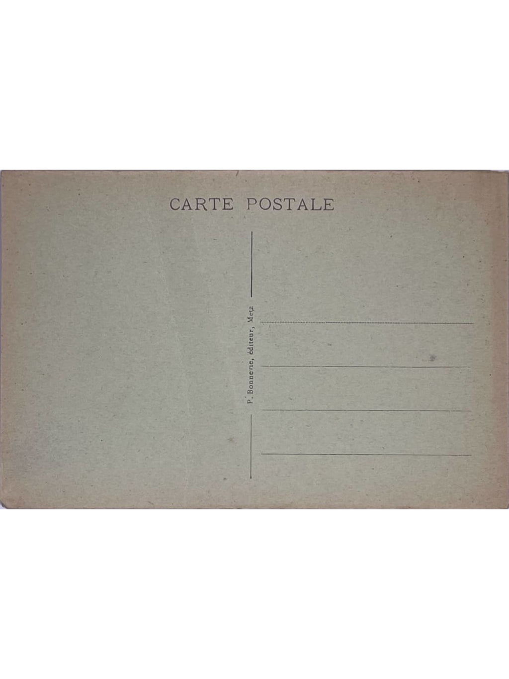 Verso de la carte postale