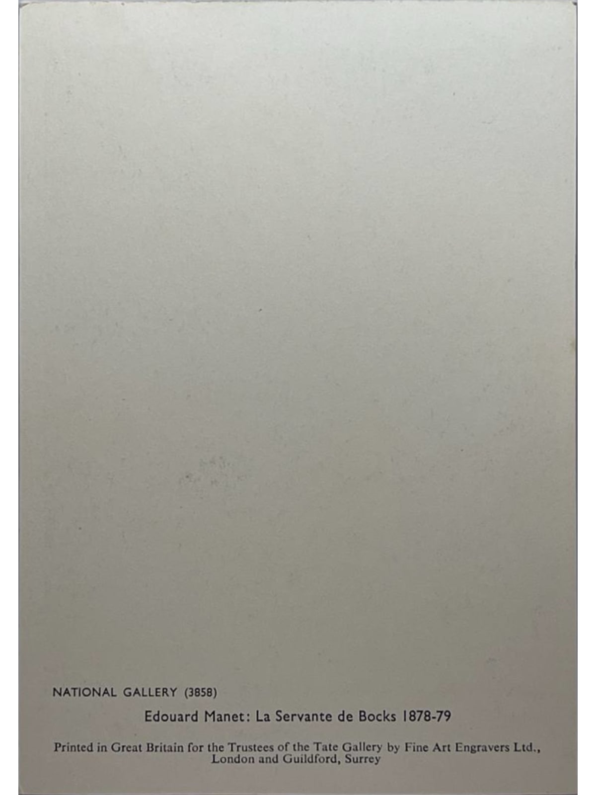 Verso de la carte postale
