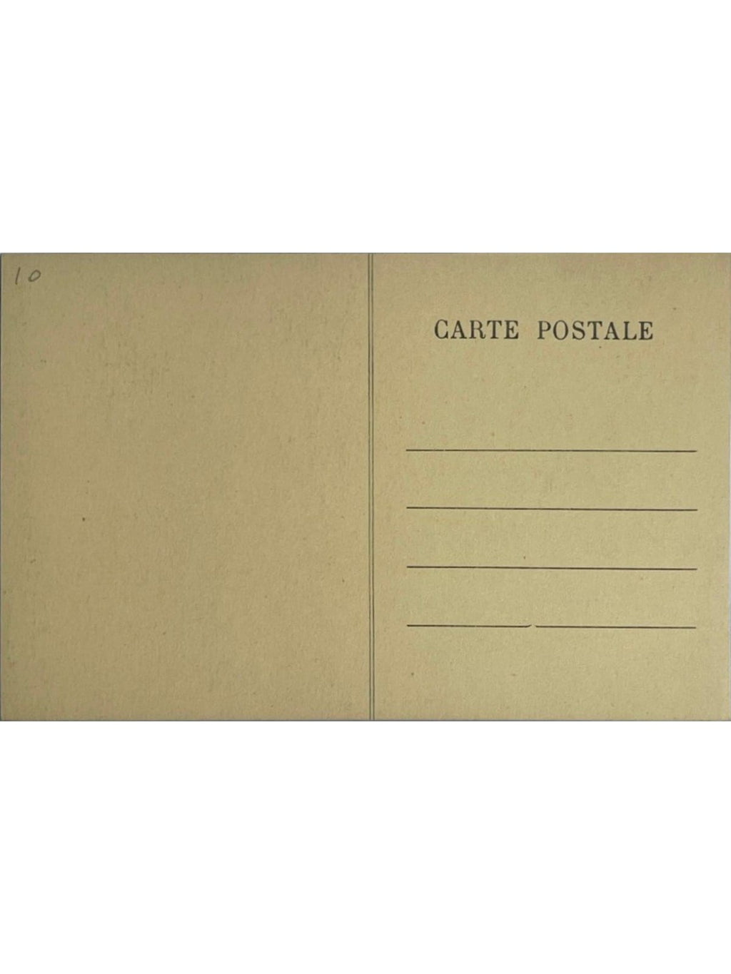 Verso de la carte postale