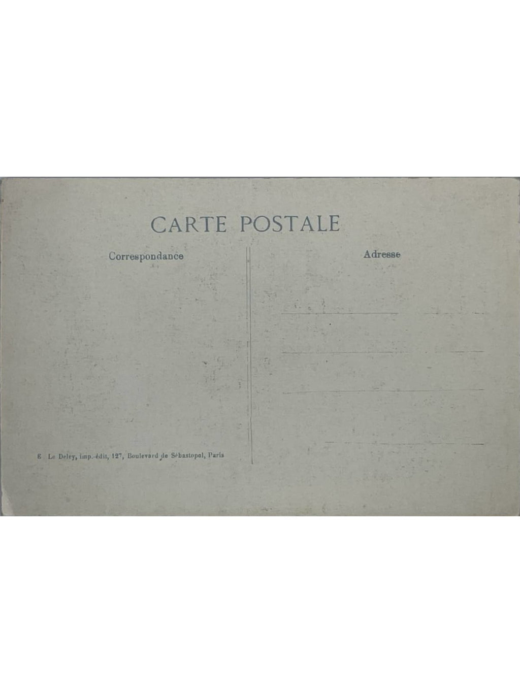 Verso de la carte postale